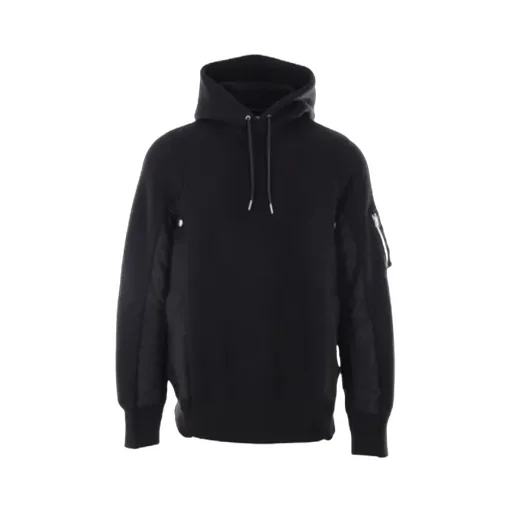 Panelled Drawstring Hoodie