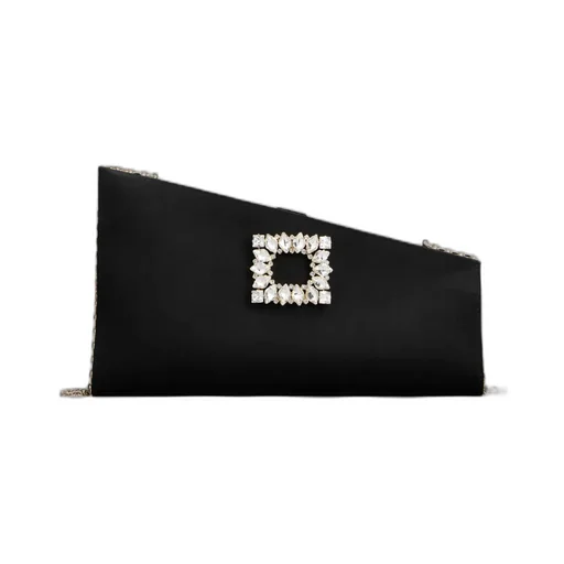Twinkle Asymmetrical Buckle Embellished Clutch Bag
