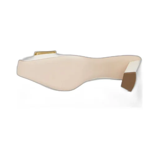 Logo Engraved Block Heel Pumps