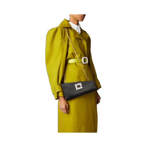 Twinkle Asymmetrical Buckle Embellished Clutch Bag