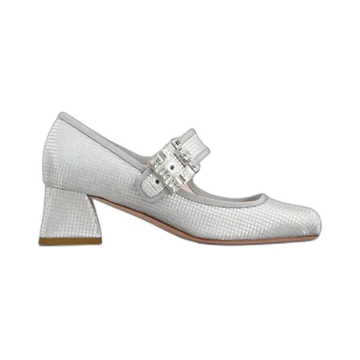 TrÉS Vivier Strass Buckle Babies Pumps In Fabric