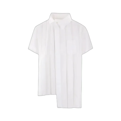 Asymmetric Short-Sleeved Shirt