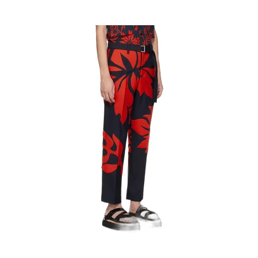 Floral Applique Casual Pants