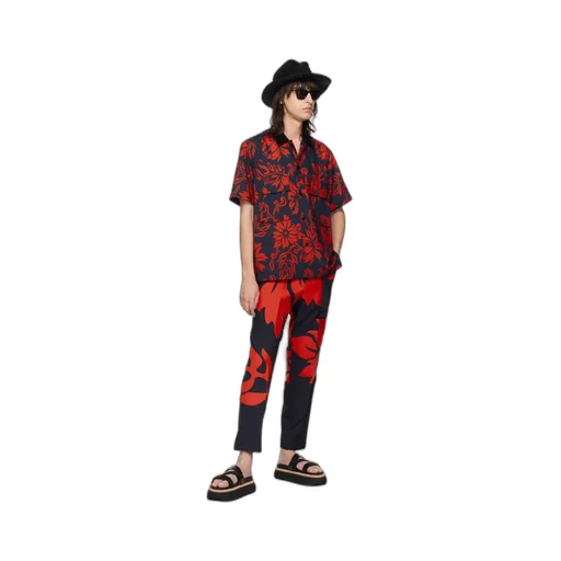 Floral Applique Casual Pants