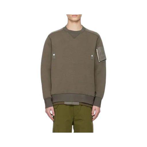 Long-Sleeved Twill Pullover