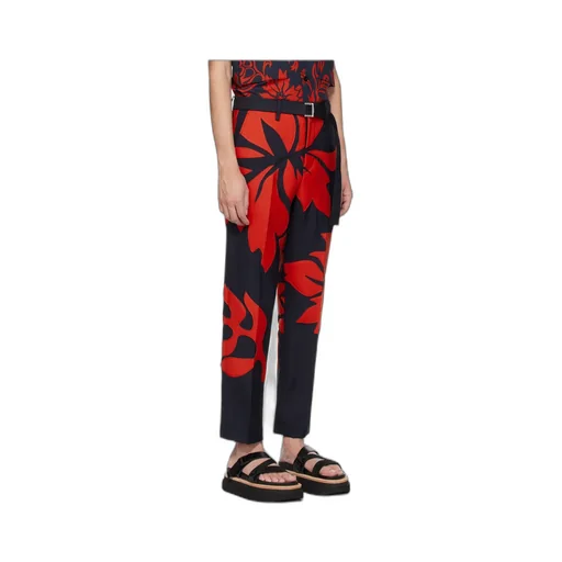 Floral Applique Casual Pants
