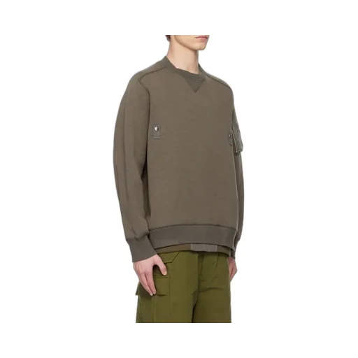 Long-Sleeved Twill Pullover