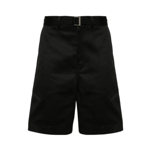 Wide-Leg Cotton Chino Shorts
