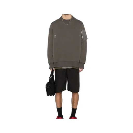 Long-Sleeved Twill Pullover