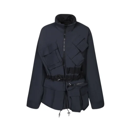 Funnel-Neck Reversible Zipped Jacket