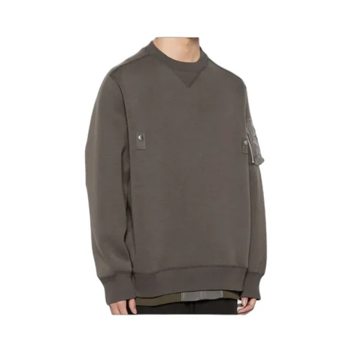 Long-Sleeved Twill Pullover