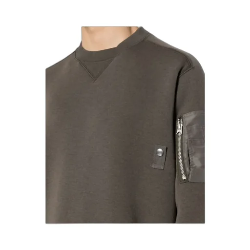 Long-Sleeved Twill Pullover