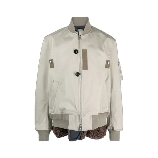 Layered-Design Faux-Shearling Jacket