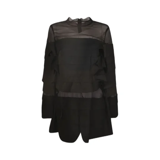 Layered-Effect A-Line Mini Dress