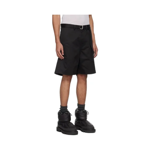 Wide-Leg Cotton Chino Shorts
