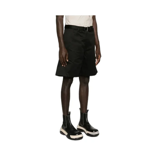 Wide-Leg Cotton Chino Shorts