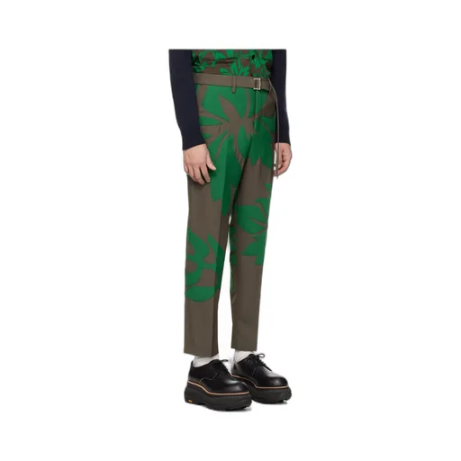 Floral Applique Casual Pants