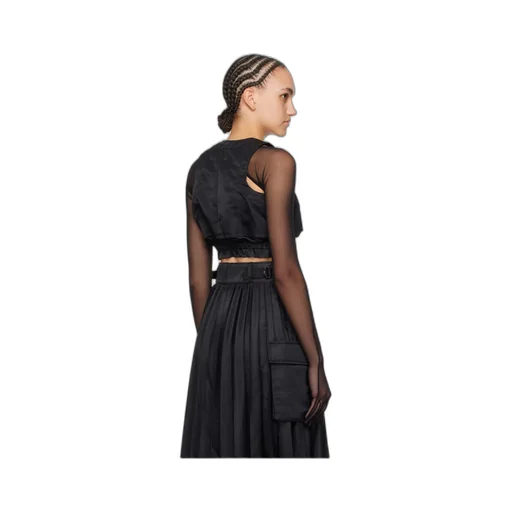 Sleeveless Zipped Cropped Top