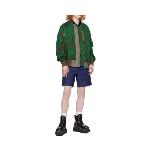 Floral Zipper Casual Jacket