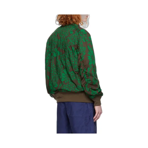 Floral Zipper Casual Jacket