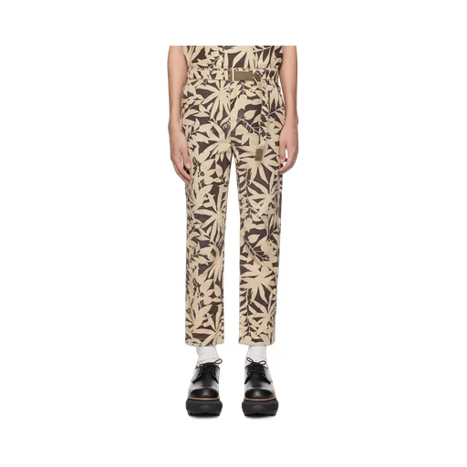 Logo Printing Details Casual Pants