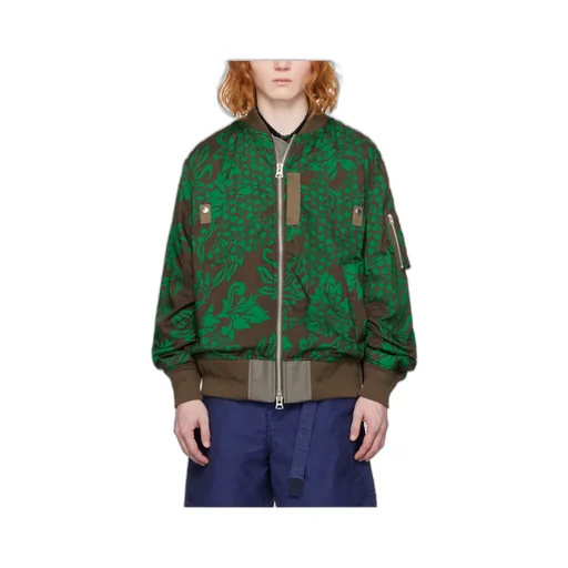 Floral Zipper Casual Jacket