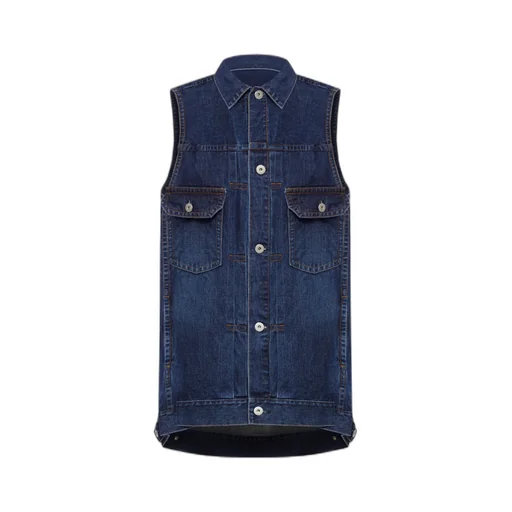 Button-Up Denim Vest