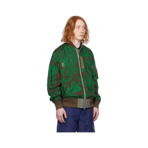 Floral Zipper Casual Jacket