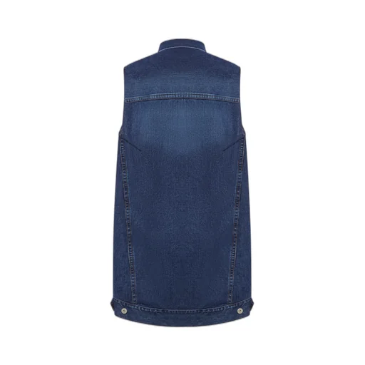 Button-Up Denim Vest