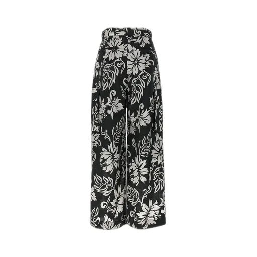 All-Over Printed Belted Trousers