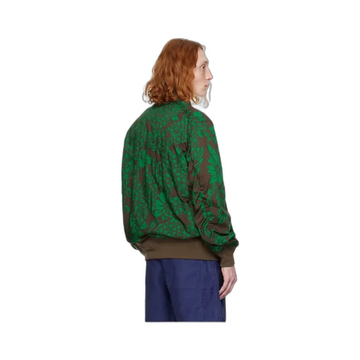 Floral Zipper Casual Jacket