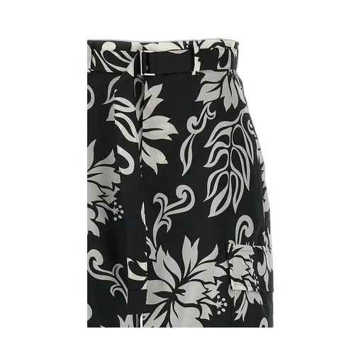 All-Over Printed Belted Trousers