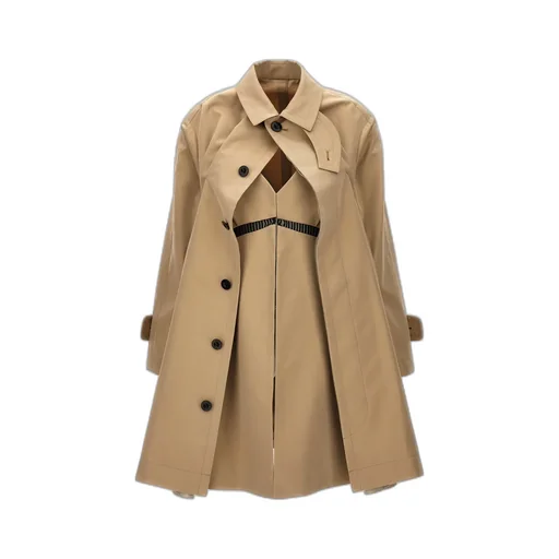 Pleated Trench Coat Underlayer