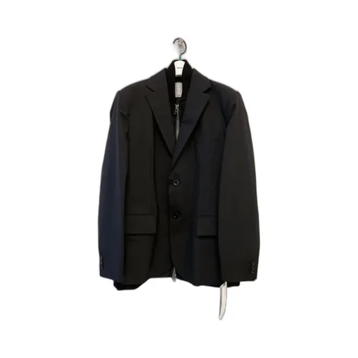 Layered Zipped Single-Breasted Blazer