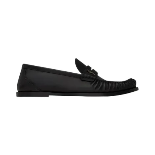 Laurent Logo Plaque Slip-On Loafers
