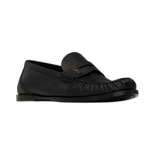 Laurent Logo Plaque Slip-On Loafers