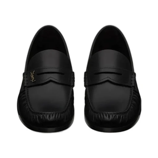 Laurent Logo Plaque Slip-On Loafers