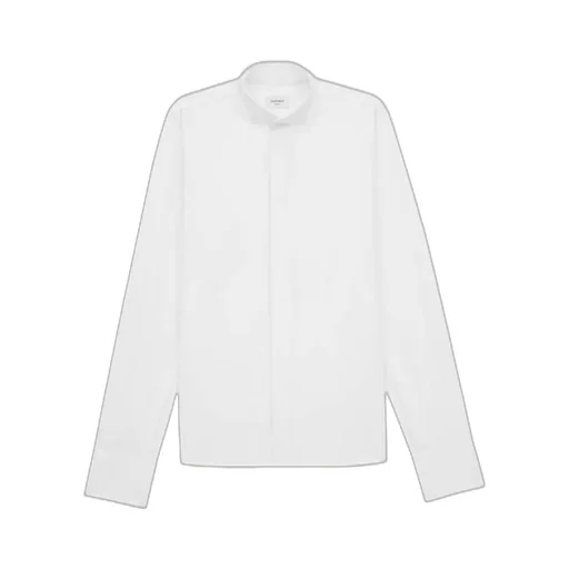 Wing-Collar Button-Up Shirt