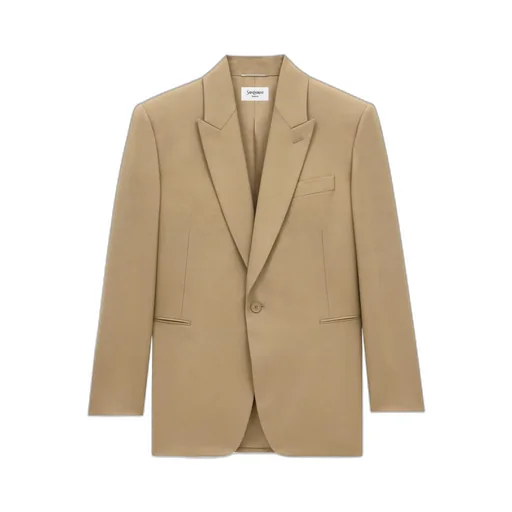 Single-Breasted Peaked Lapel Jacket