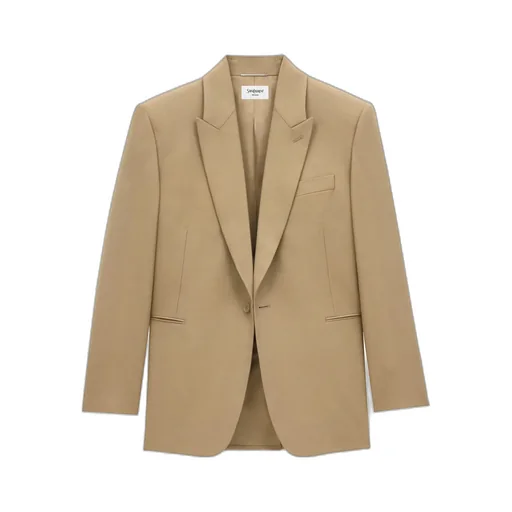 Single-Breasted Peaked Lapel Jacket