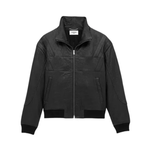 Zip-Up High Neck Blouson