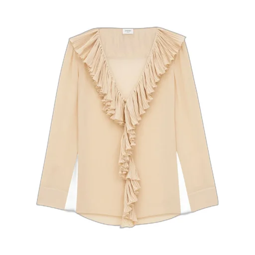 Ruffled V-Neck Blouse