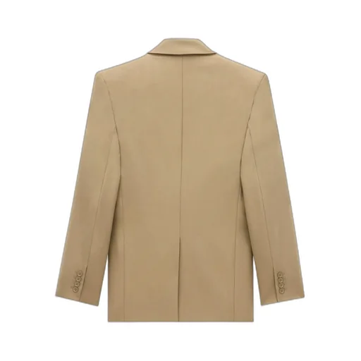 Single-Breasted Peaked Lapel Jacket
