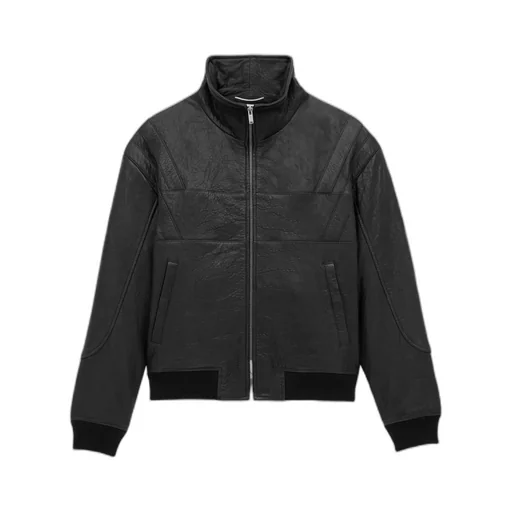 Zip-Up High Neck Blouson