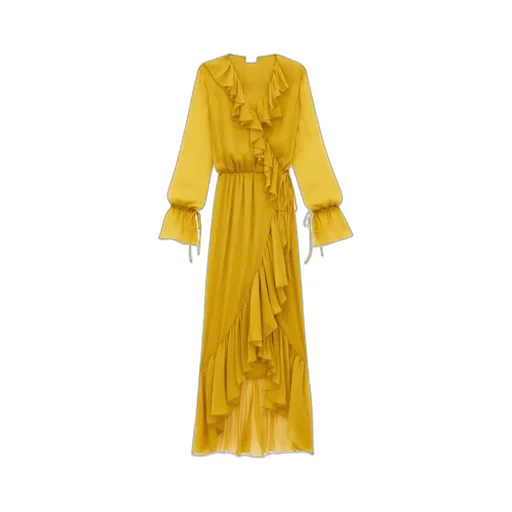 Ruffled V-Neck Dress