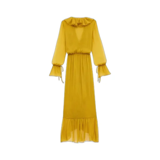 Ruffled V-Neck Dress