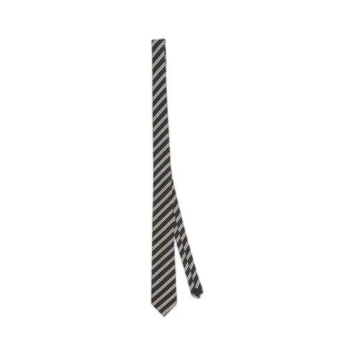 Striped Logo Patch Tie