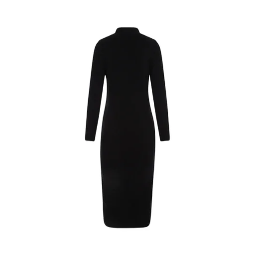Layered Pleated Zip-Up Midi Dress