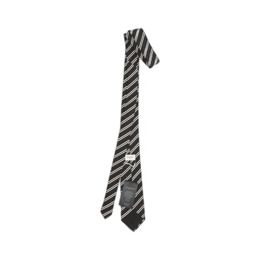 Striped Logo Patch Tie
