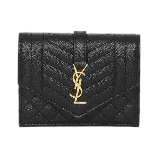 Logo Plaque Foldover Top Wallet